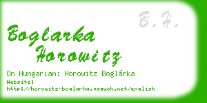 boglarka horowitz business card